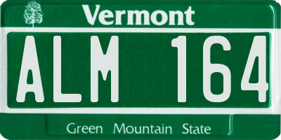 VT license plate ALM164