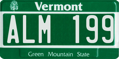 VT license plate ALM199