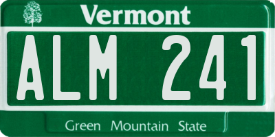VT license plate ALM241