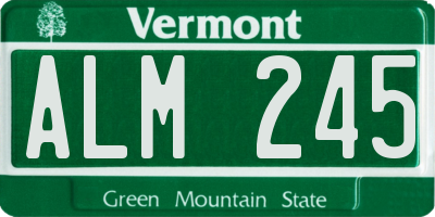 VT license plate ALM245