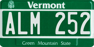 VT license plate ALM252