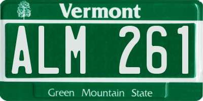VT license plate ALM261