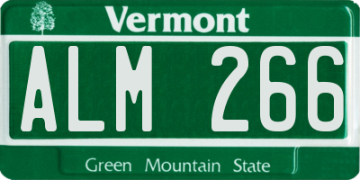 VT license plate ALM266