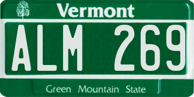 VT license plate ALM269