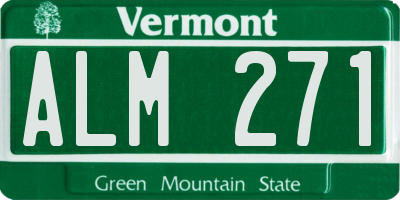 VT license plate ALM271