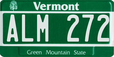 VT license plate ALM272