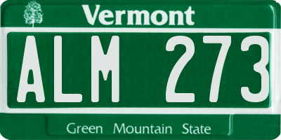 VT license plate ALM273