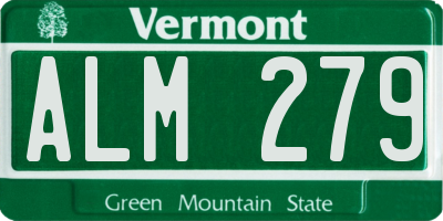 VT license plate ALM279