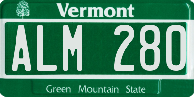 VT license plate ALM280