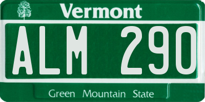 VT license plate ALM290