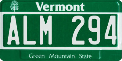 VT license plate ALM294
