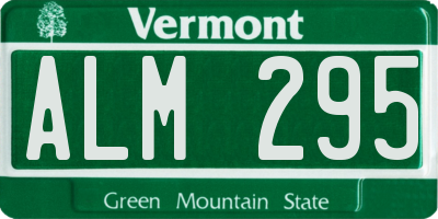 VT license plate ALM295