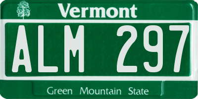 VT license plate ALM297