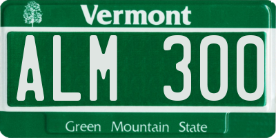 VT license plate ALM300