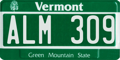 VT license plate ALM309