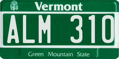 VT license plate ALM310