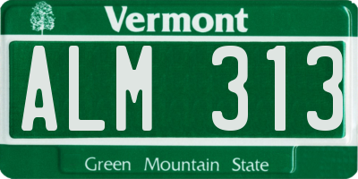VT license plate ALM313