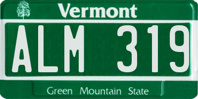 VT license plate ALM319