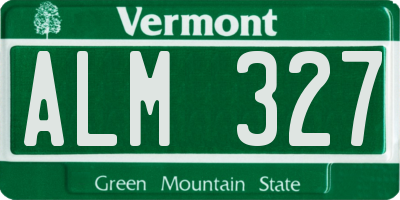 VT license plate ALM327