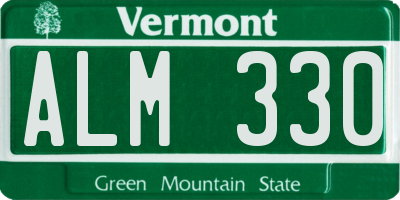 VT license plate ALM330