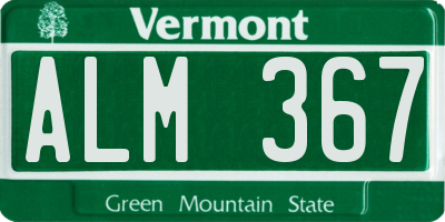 VT license plate ALM367