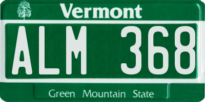 VT license plate ALM368