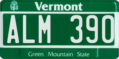 VT license plate ALM390