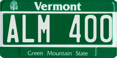 VT license plate ALM400