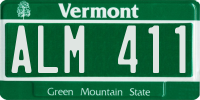 VT license plate ALM411