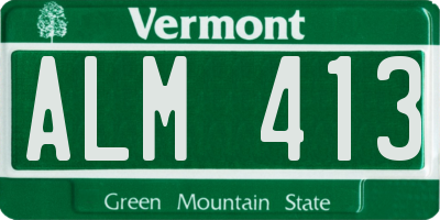 VT license plate ALM413