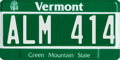 VT license plate ALM414