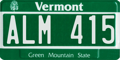 VT license plate ALM415