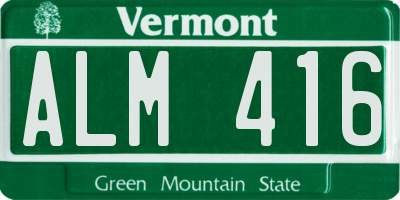 VT license plate ALM416