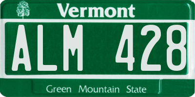 VT license plate ALM428