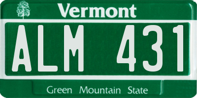 VT license plate ALM431