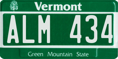 VT license plate ALM434