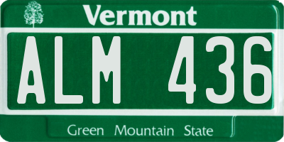VT license plate ALM436