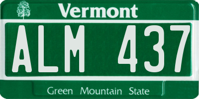VT license plate ALM437