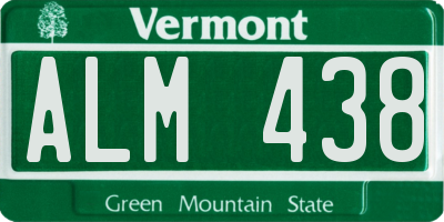 VT license plate ALM438
