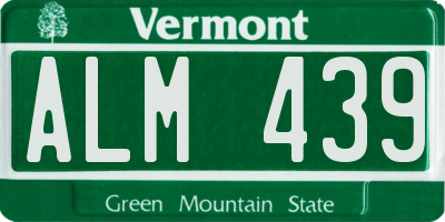 VT license plate ALM439