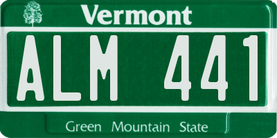 VT license plate ALM441