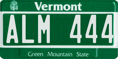 VT license plate ALM444
