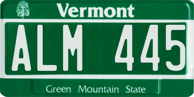 VT license plate ALM445
