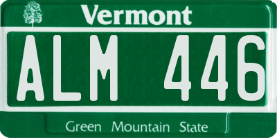 VT license plate ALM446