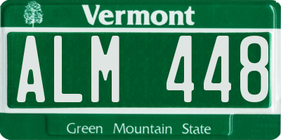 VT license plate ALM448