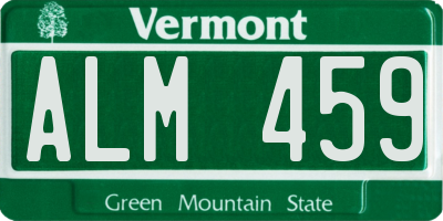 VT license plate ALM459