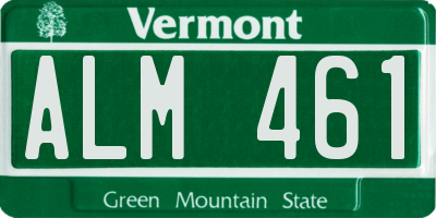 VT license plate ALM461