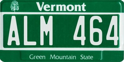 VT license plate ALM464