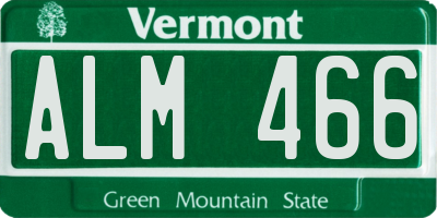 VT license plate ALM466