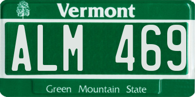 VT license plate ALM469